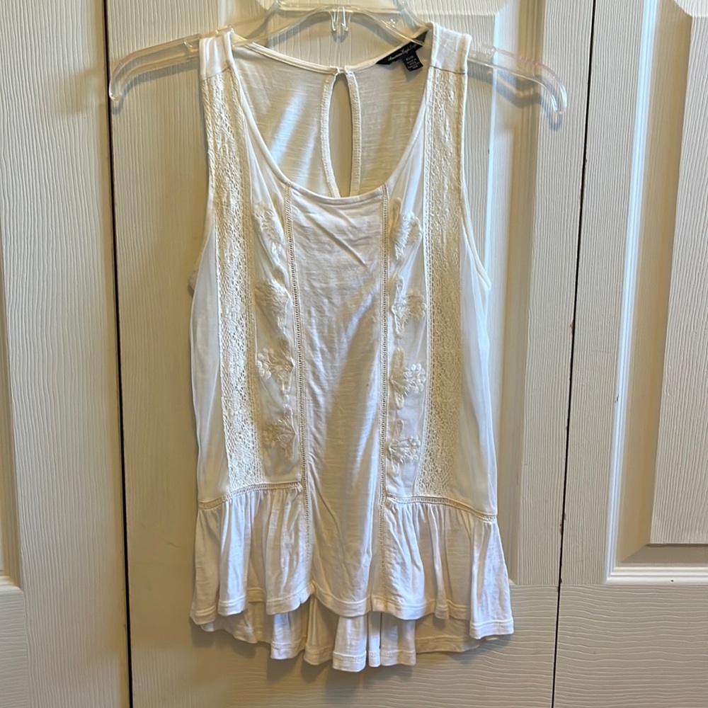 Cream Lace Knit Top